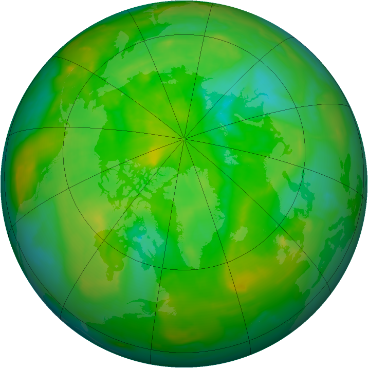 Arctic ozone map for 22 June 2012